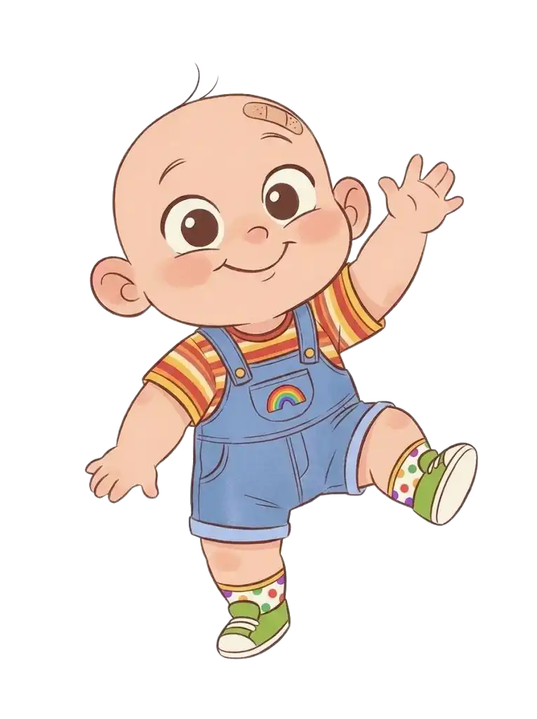 Baby waving hello